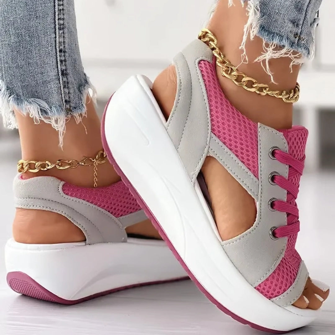 EIRÉNE - Sandales Muffin à Lacets