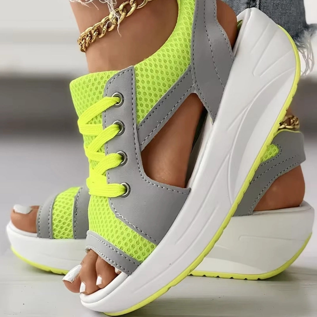 EIRÉNE - Sandales Muffin à Lacets